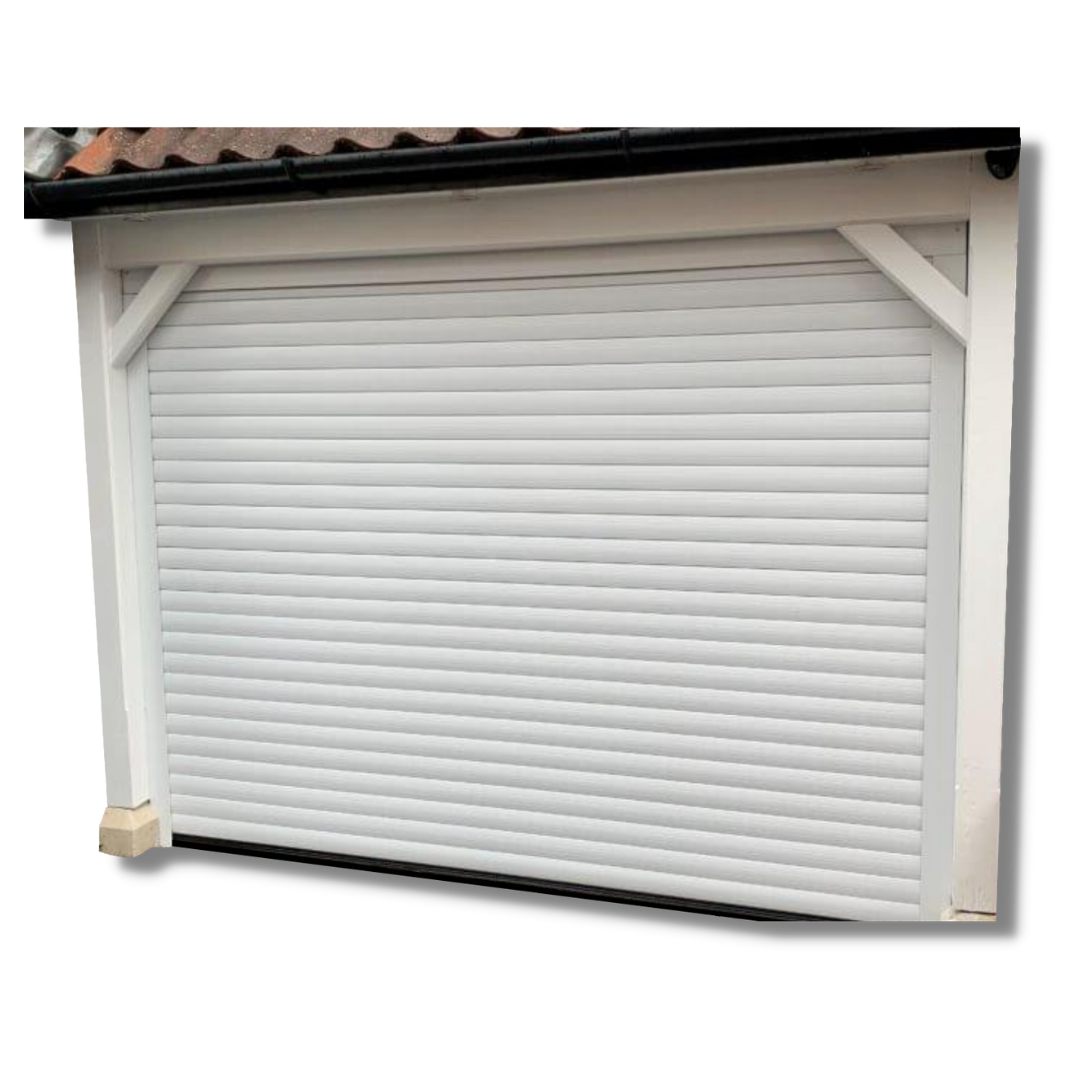 white roller shutter garage doors in essex